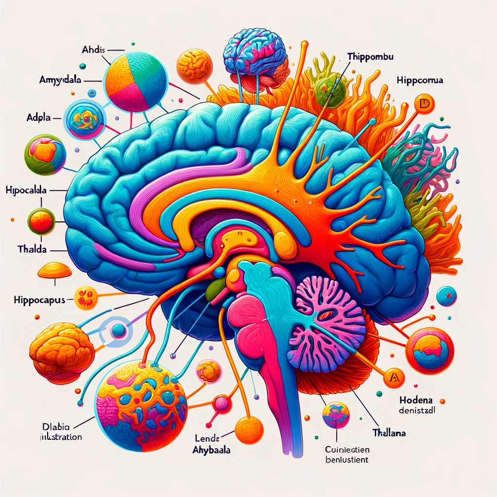 Ilustração do sistema límbico associado ao TDAH